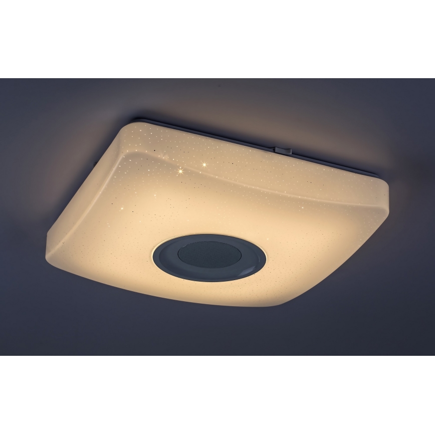 Rabalux - LED RGB Stmívatelné stropní svítidlo s reproduktorem LED/18W/230V 3000-6000K Bluetooth + dálkové ovládání