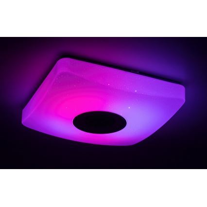 Rabalux - LED RGB Stmívatelné stropní svítidlo s reproduktorem LED/18W/230V 3000-6000K Bluetooth + dálkové ovládání