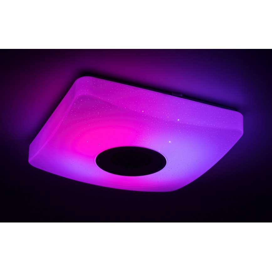 Rabalux - LED RGB Stmívatelné stropní svítidlo s reproduktorem LED/18W/230V 3000-6000K Bluetooth + dálkové ovládání