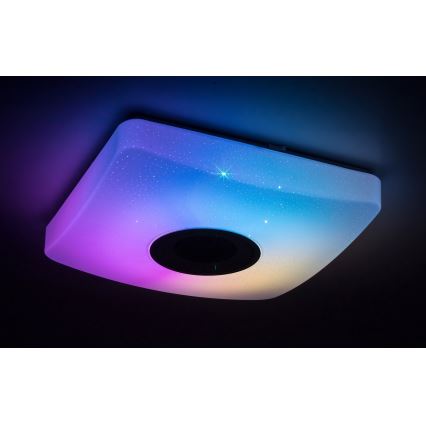 Rabalux - LED RGB Stmívatelné stropní svítidlo s reproduktorem LED/18W/230V 3000-6000K Bluetooth + dálkové ovládání 