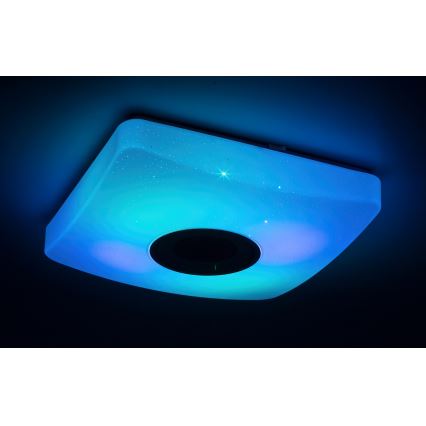 Rabalux - LED RGB Stmívatelné stropní svítidlo s reproduktorem LED/18W/230V 3000-6000K Bluetooth + dálkové ovládání 