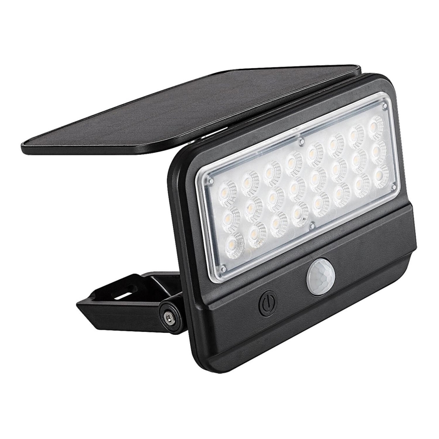 Rabalux - LED Solární nástěnné svítidlo se senzorem LED/7W/3,7V IP54 černá 3000 mAh