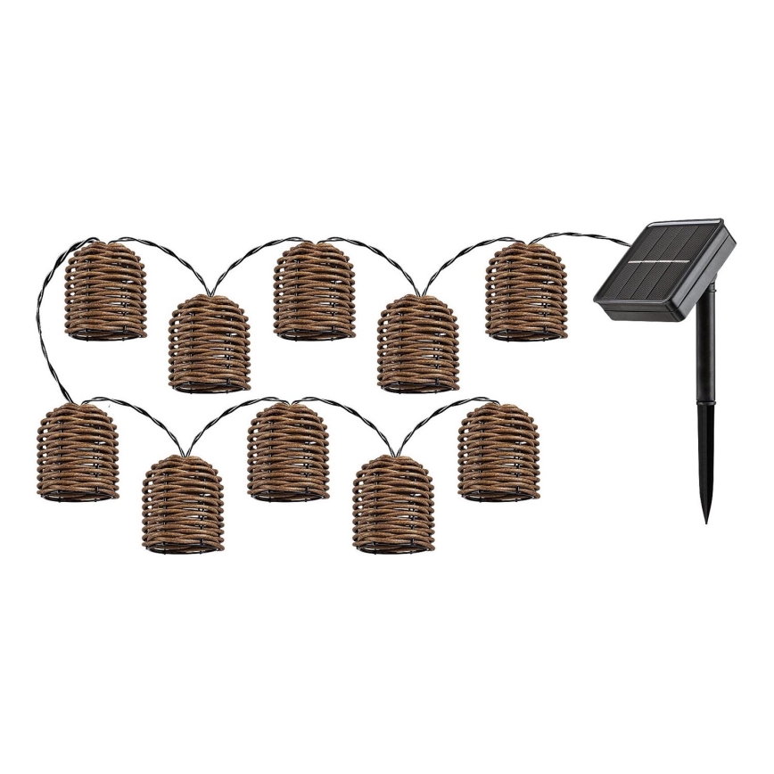 Rabalux - LED Solární řetěz 10xLED/0,6W/1,2V 5 m IP44 600 mAh