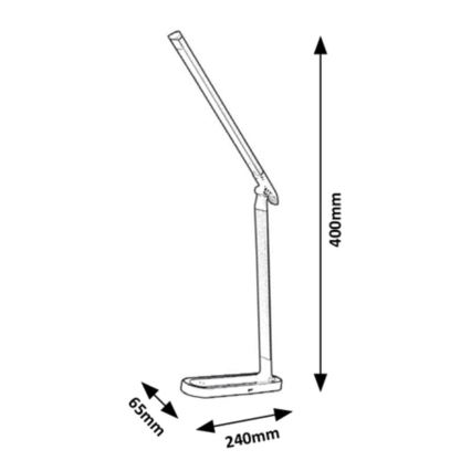 Rabalux - LED Stmívatelná dotyková stolní lampa LED/7W/230V černá