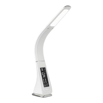 Rabalux - LED Stmívatelná dotyková stolní lampa s displejem LED/5W/230V bílá
