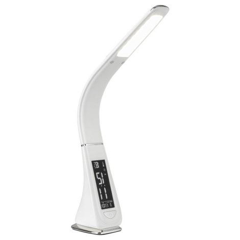 Rabalux - LED Stmívatelná dotyková stolní lampa s displejem LED/5W/230V bílá