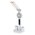 Rabalux - LED Stmívatelná stolní lampa s ventilátorem a displejem LED/7W/5V 3000/4000/6500K