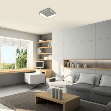 Rabalux - LED Stmívatelné stropní svítidlo LED/28W/230V hranatý 3000-6000K 45x45 cm + dálkové ovládání
