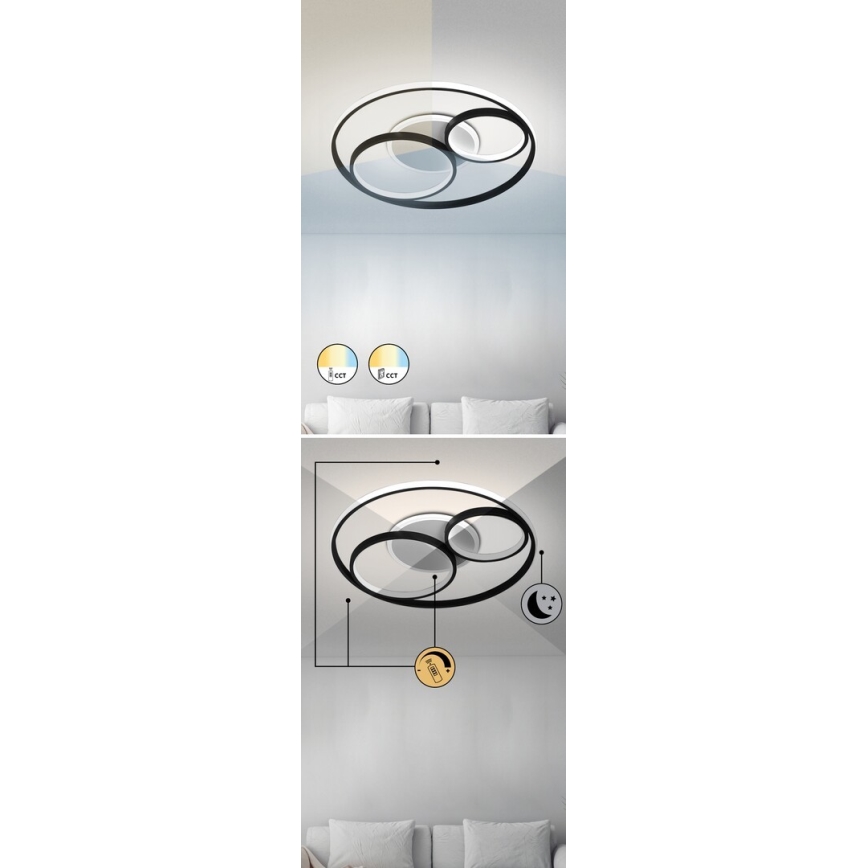 Rabalux - LED Stmívatelné stropní svítidlo LED/50W/230V 3000-6000K pr. 53 cm + dálkové ovládání