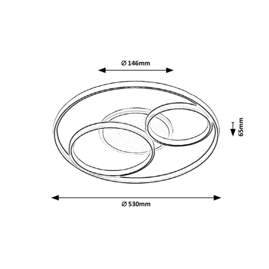 Rabalux - LED Stmívatelné stropní svítidlo LED/50W/230V 3000-6000K pr. 53 cm + dálkové ovládání