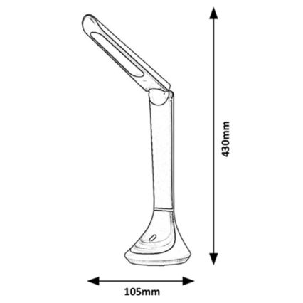 Rabalux - LED Stolní lampa LED/5W/230V černá