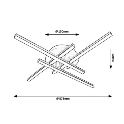 Rabalux - LED Stropní svítidlo 4xLED/25W/230V