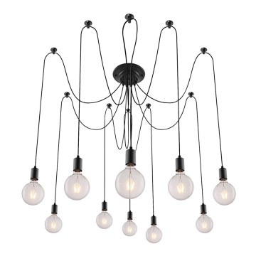 Rabalux - Lustr 10xE27/60W/230V pavouk černá