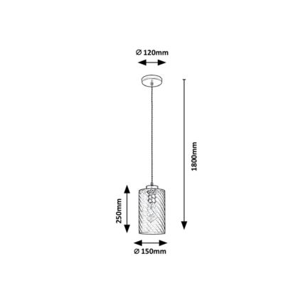 Rabalux - Lustr na lanku 1xE27/40W/230V