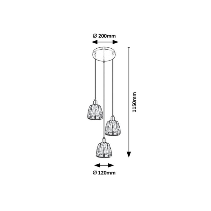 Rabalux - Lustr na lanku 3xE14/40W/230V
