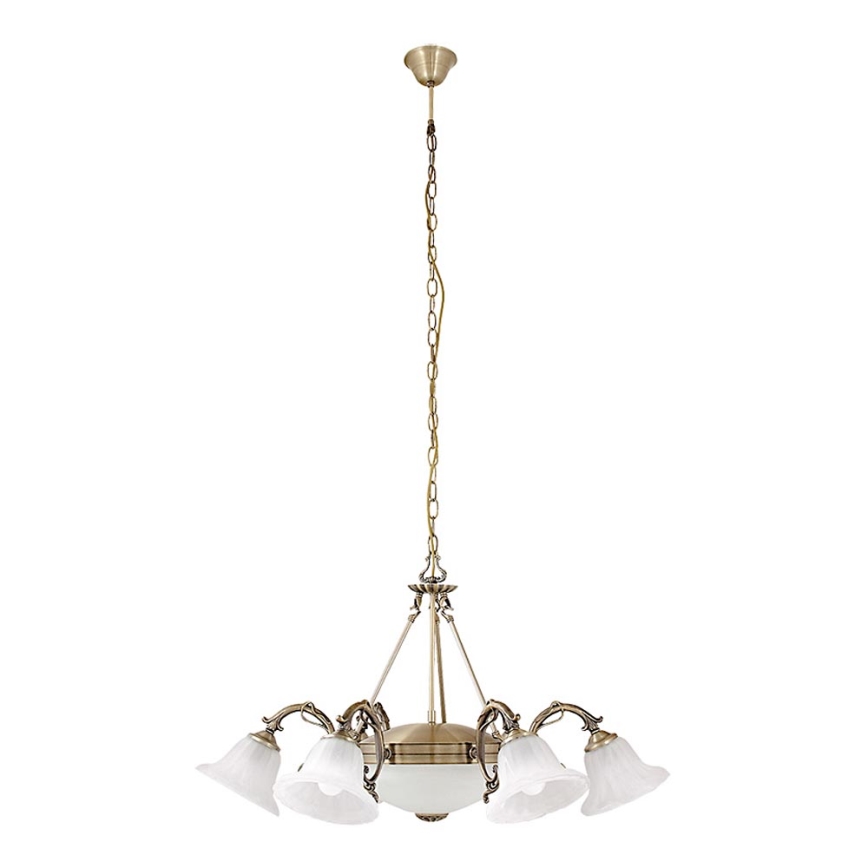 Rabalux - Lustr na řetězu ORCHIDEA 6xE14/40W+2xE27/60W