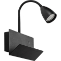 Rabalux - Nástěnná lampa s poličkou a USB portem 1xGU10/25W/230V černá