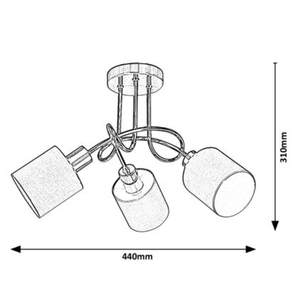 Rabalux - Přisazený lustr 3xE14/25W/230V