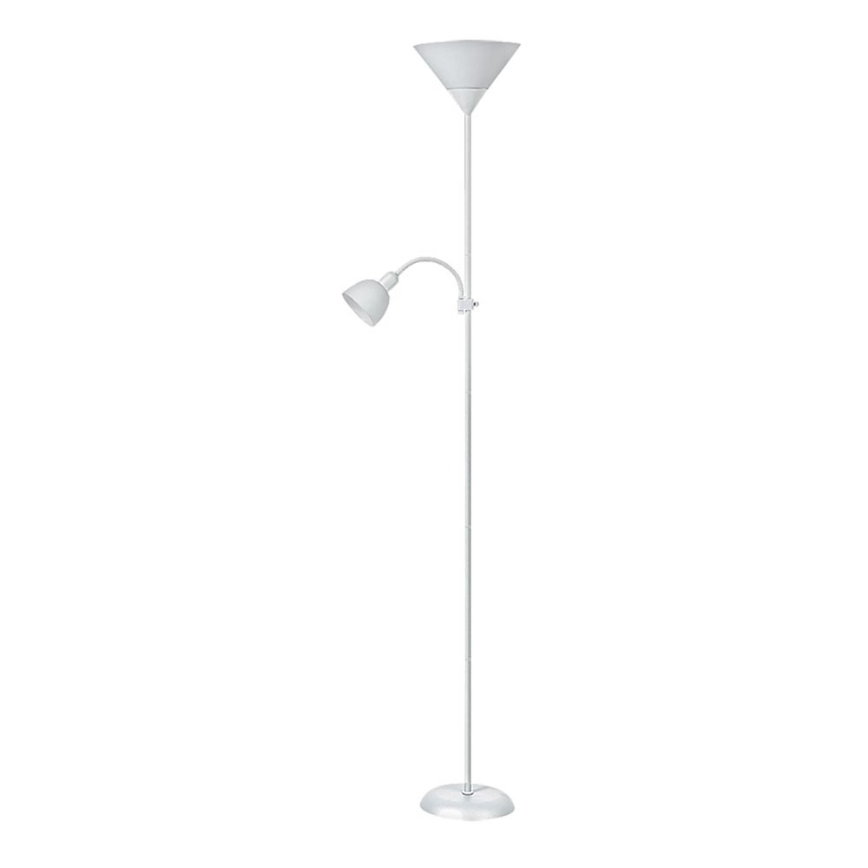 Rabalux - stojací lampa 1xE27/100W+E14/25W bílá