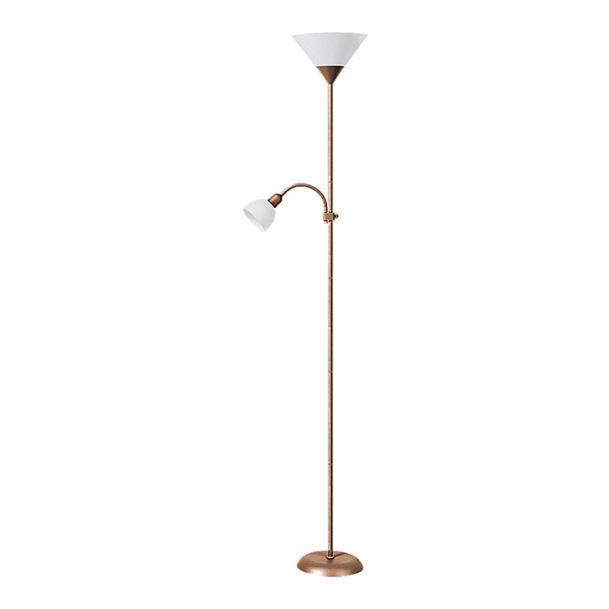 Rabalux - Stojací lampa 1xE27/100W+E14/25W bronzová/bílá