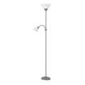 Rabalux - Stojací lampa 1xE27/100W+E14/25W šedá/bílá