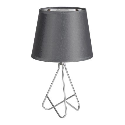 Rabalux - Stolní lampa 1xE14/40W/230V šedá/lesklý chrom