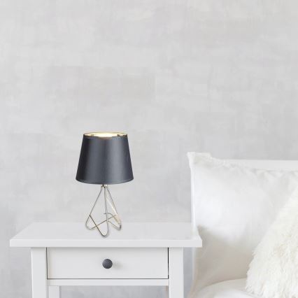 Rabalux - Stolní lampa 1xE14/40W/230V šedá/lesklý chrom