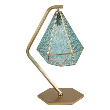 Rabalux - Tiffany vitrážová stolní lampa 1xE14/40W/230V zlatá/modrá