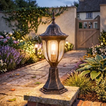 Rabalux - Venkovní lampa 1xE27/60W/230V IP43 zlatá/patina/černá