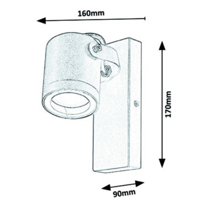 Rabalux - Venkovní nástěnné bodové svítidlo 1xGU10/35W/230V IP44