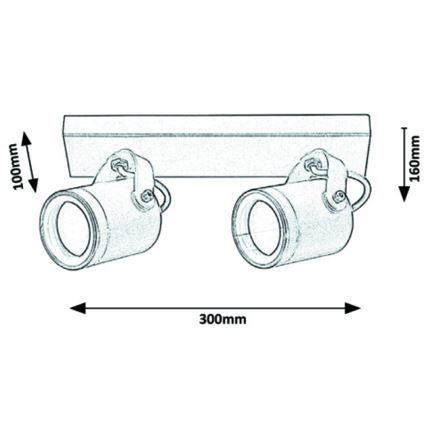 Rabalux - Venkovní nástěnné bodové svítidlo 2xGU10/35W/230V IP44