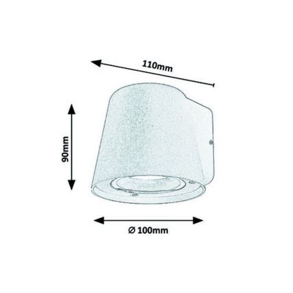 Rabalux - Venkovní nástěnné svítidlo 1xGU10/35W/230V IP54 bílá