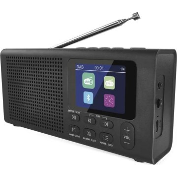 Rádio DAB DAB+ FM 3W/5V/4xAA černá