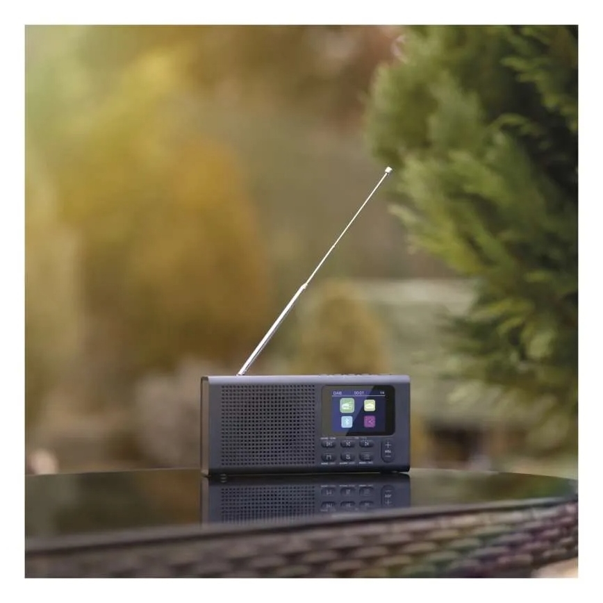 Rádio DAB DAB+ FM 3W/5V/4xAA černá