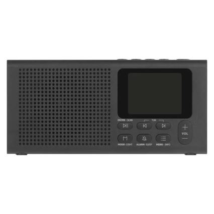 Rádio DAB DAB+ FM 3W/5V/4xAA černá