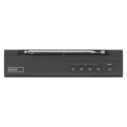 Rádio DAB DAB+ FM 3W/5V/4xAA černá