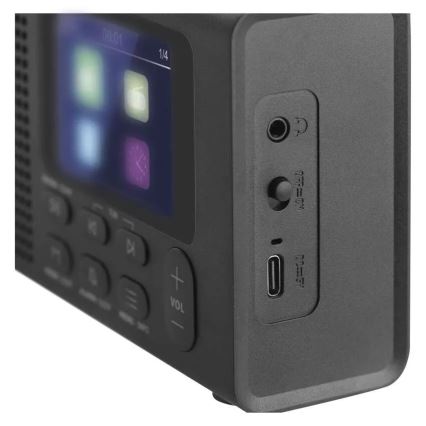 Rádio DAB DAB+ FM 3W/5V/4xAA černá