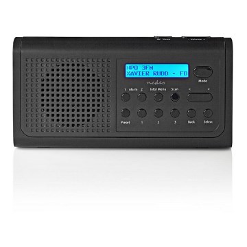 Rádio s hodinami a funkcí alarmu 3W/FM/DAB