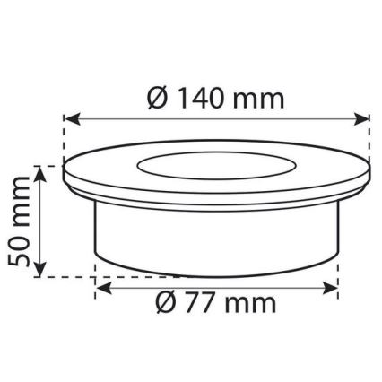 LED Solární zápustné svítidlo se senzorem LED/0,12W/2xAAA IP67 nerez kruh