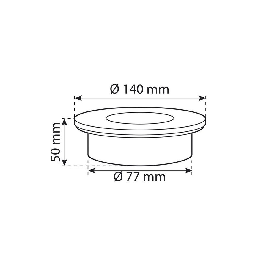 LED Solární zápustné svítidlo se senzorem LED/0,12W/2xAAA IP67 nerez kruh