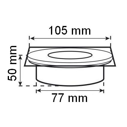 LED Solární nájezdové svítidlo se senzorem soumraku LED/0,12W/2xAAA IP67 nerez čtverec