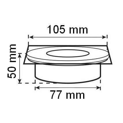 LED Solární nájezdové svítidlo LED/0,12W/2xAAA IP67 nerez čtverec