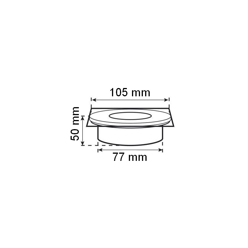 LED Solární nájezdové svítidlo se senzorem soumraku LED/0,12W/2xAAA IP67 nerez čtverec