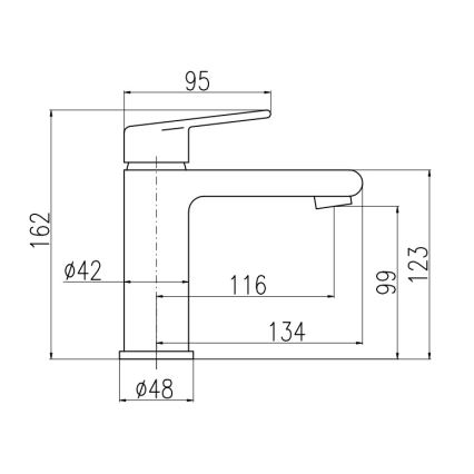 RAV Slezák CO128.0CMATZ - Umyvadlová baterie COLORADO 16,2 cm černá/zlatá