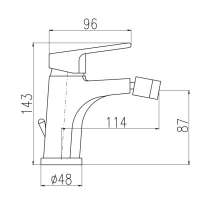 RAV Slezák CO145.0 - Bidetová baterie + výpusť COLORADO 14,3 cm lesklý chrom