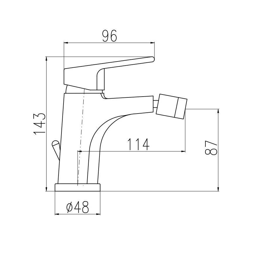 RAV Slezák CO145.0 - Bidetová baterie + výpusť COLORADO 14,3 cm lesklý chrom