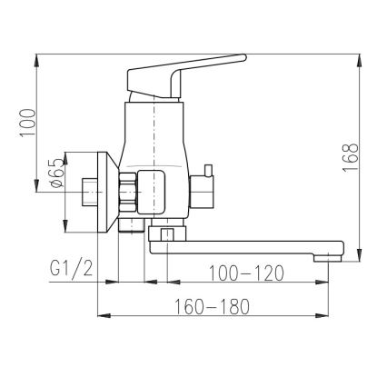 RAV Slezák CO151.5 - Vanová baterie COLORADO lesklý chrom