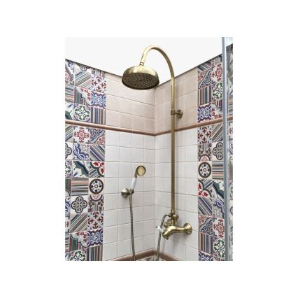 RAV Slezák L581.5/3SM - Sprchová sada s baterií LABE RETRO stará mosaz