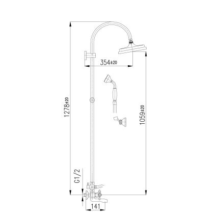 RAV Slezák MK154.5/3 - Vanová sada s baterií MORAVA lesklý chrom