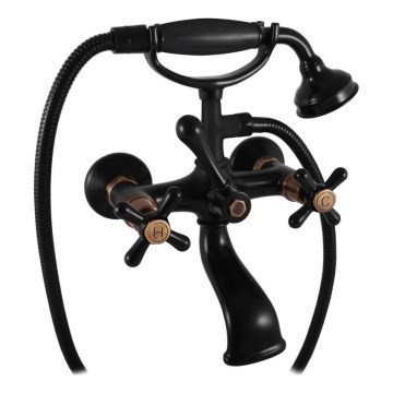 RAV Slezák MK159.5/2CMATSM - Vanová sada s baterií MORAVA RETRO černá/mosaz